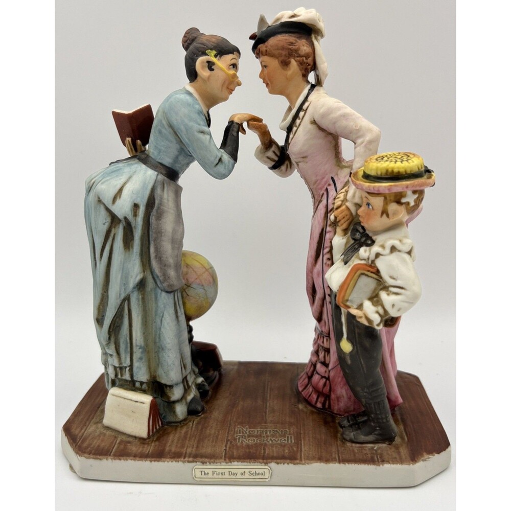 ​Vintage 1978 Norman Rockwell The First Day of School Figurine Dave Grossman...